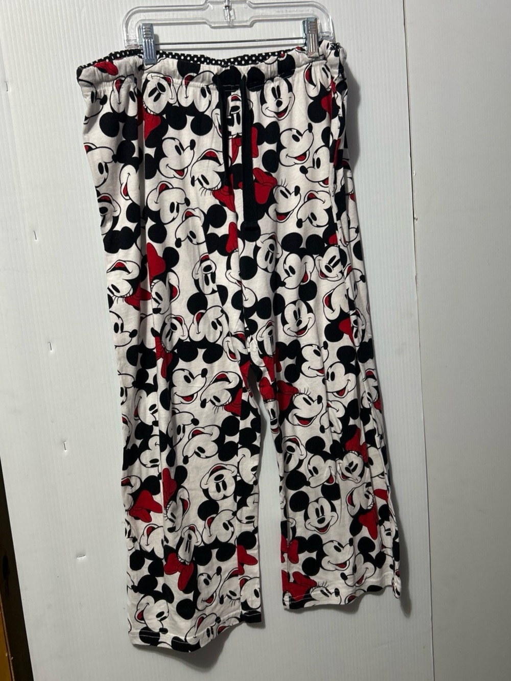 Disney Mickey Mouse Red Black White Pajama Pants